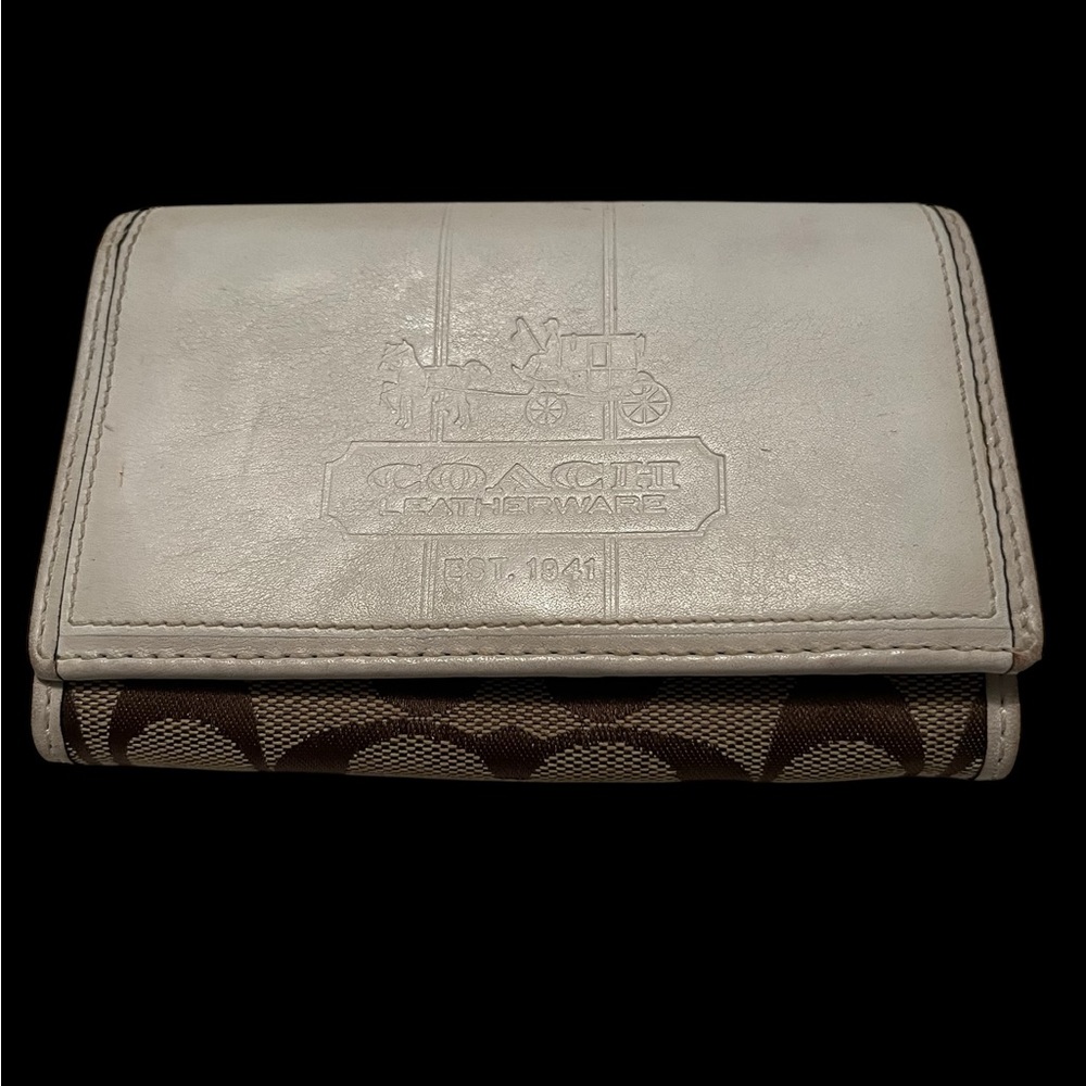 Coach Signature Trifold Wallet
